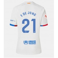 Barcelona Frenkie de Jong #21 Auswärtstrikot Frauen 2023-24 Kurzarm